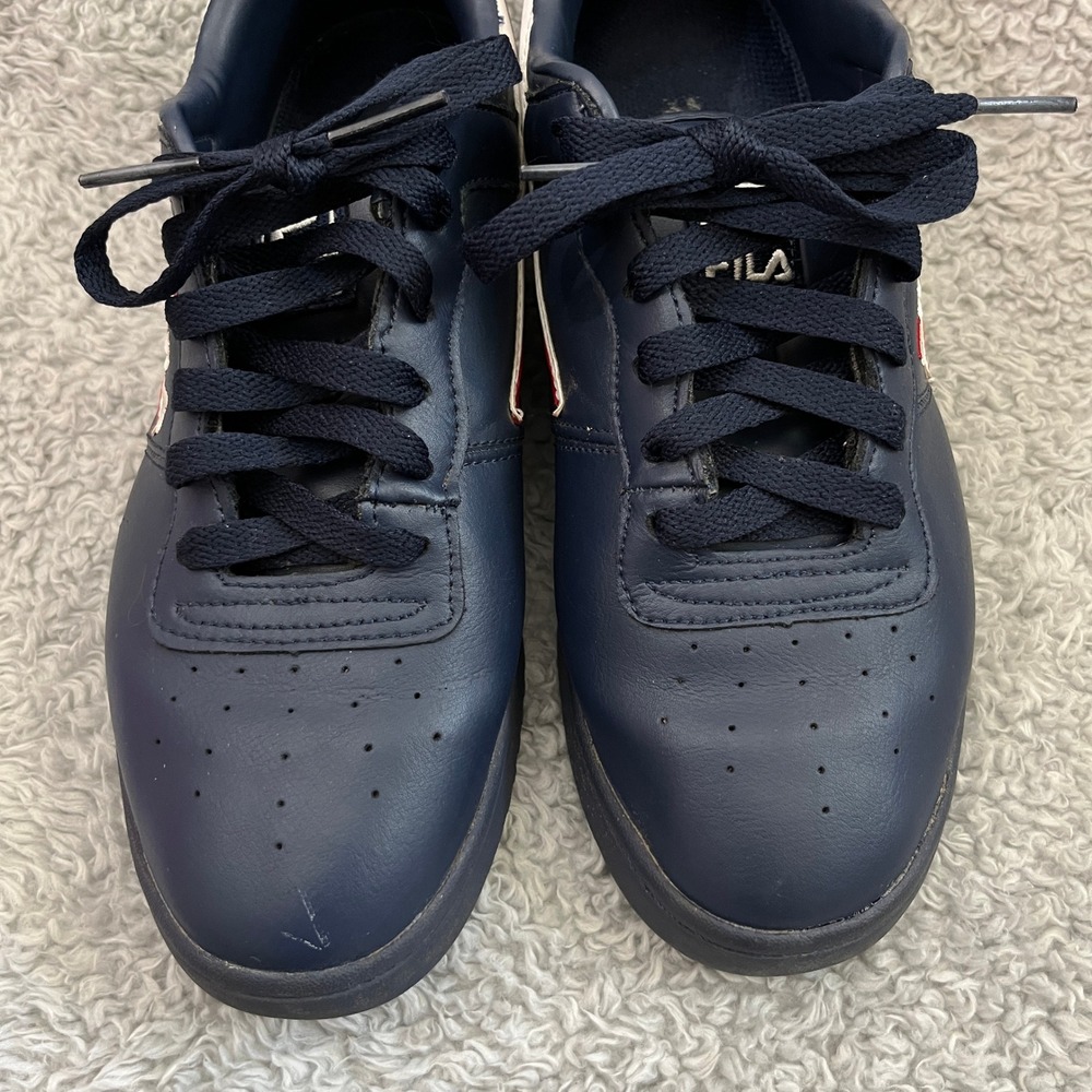 Fila Original Fitness Sneakers Mens 8.5 Navy Blue Red White 11F16LT-460 - Picture 10 of 13